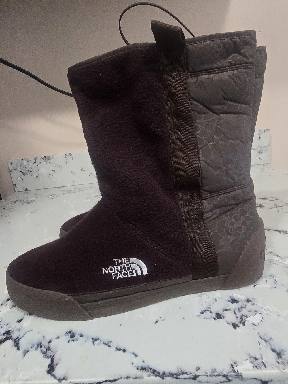 The North Face Kids Brown Fleece Pull-On Boots